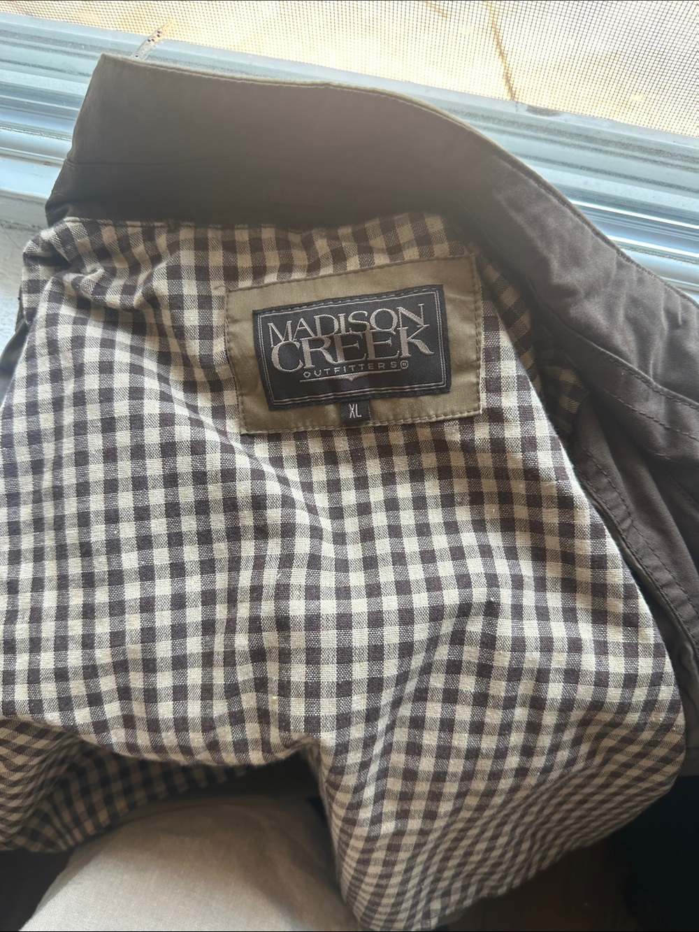 Madison Brown Lightweight Jacket with Checked Lining